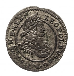 Śląsk, Śląsk pod panowaniem habsburskim, Leopold I (1658-1705), 1 krajcar 1701 CB, Brzeg