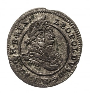 Slesia, Slesia sotto il dominio asburgico, Leopoldo I (1658-1705), 1 krajcar 1701 CB, Brzeg
