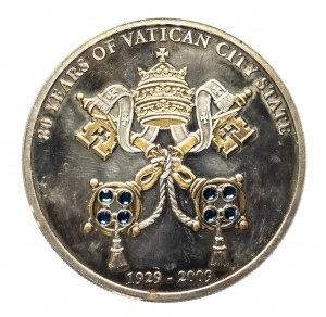 Cook Islands, $5, 80 years of the Vatican, fine silver