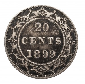 Kanada, Newfoundland, 20 centů 1899, stříbro