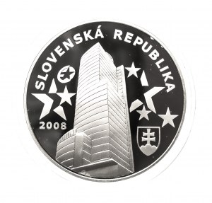 Slovaquie, 1000 couronnes 2008, Couronne slovaque d'adieu, argent 2 oz, Kremnica