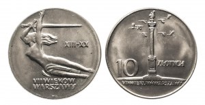 Polska, PRL (1944-1989), zestaw: 10 złotych 1965 - Nike i 