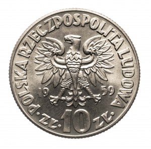 Polen, PRL (1944-1989), 10 Zloty 1959, Kopernikus, Warschau