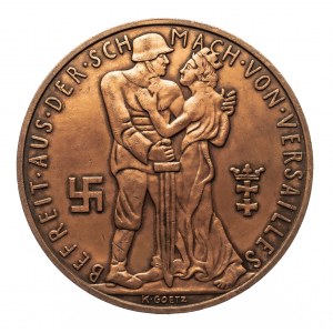 Deutschland, Medaille 1939, Rückgabe von Danzig an das Reich, selten