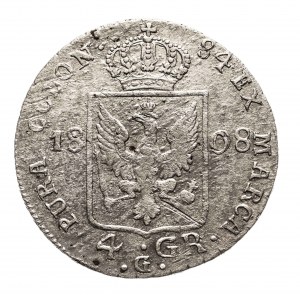 Śląsk pod panowaniem pruskim, Fryderyk Wilhelm III (1797-1840), 4 grosze 1808 G, Kłodzko