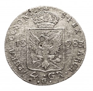 La Silésie sous la domination prussienne, Frédéric-Guillaume III (1797-1840), 4 grosze 1808 G, Klodzko