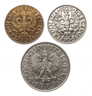 Poland, Second Republic (1918-1939), set of 3 1.25 zloty coins