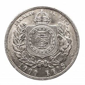 Brasile, 1000 real 1876, Rio de Janeiro