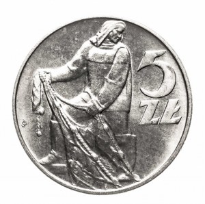 Pologne, PRL (1944-1989), 5 zlotys 1960, Varsovie