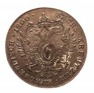 Austria, Franciszek II (1792-1806), 6 krajcarów 1800 C, Praga