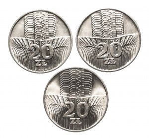 Polska, PRL (1944-1989), 20 złoty Wieżowiec - zestaw wszystkich roczników