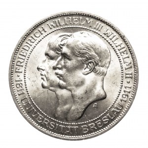 Deutschland, Deutsches Reich (1871-1918), Preußen, 3 Mark 1911 A - 100-jähriges Jubiläum der Universität Wrocław, Berlin