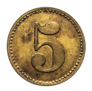 Silesia, token 5 WERTH-MARKE (no date)