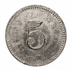 Poľsko, žetón Nemeckého remeselného zväzu s nominálnou hodnotou 5, Lodž