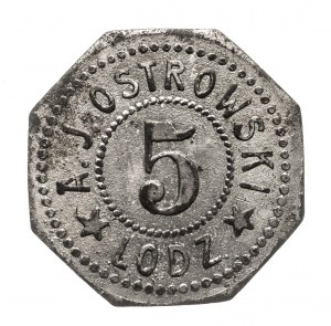 Poland, token with a face value of 5, Abram Izaak Ostrowski Factory, Lodz.