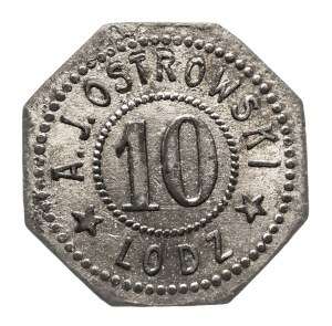 Poland, token with a face value of 10, Abram Izaak Ostrowski Factory, Lodz.