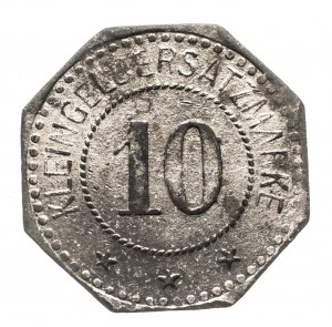 Polsko, žeton s nominální hodnotou 10, továrna Abrama Izaaka Ostrowského, Lodž