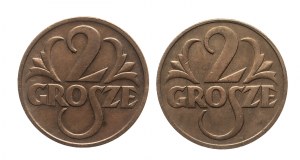 Poland, Second Polish Republic (1918-1939), set of 2 pennies 1938, 1939 Warsaw