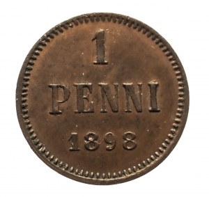 Finlandia, Nicola II (1895-1917), 1 penny 1898