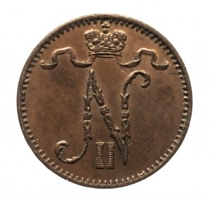 Finlandia, Nicola II (1895-1917), 1 penny 1898