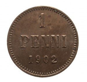 Fínsko, Mikuláš II (1895-1917), 1 penny 1902