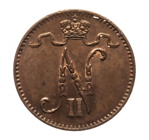 Finsko, Mikuláš II (1895-1917), 1 penny 1909