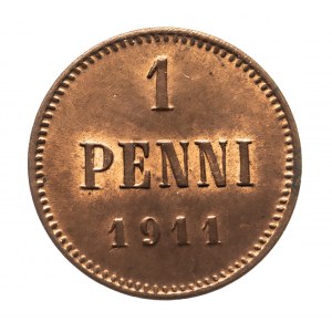 Finlandia, Mikołaj II (1895-1917), 1 penni 1911