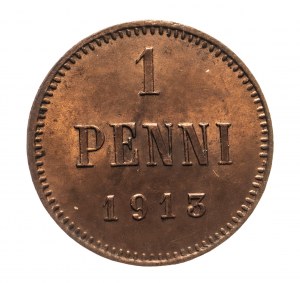 Finlandia, Nicola II (1895-1917), 1 penny 1913