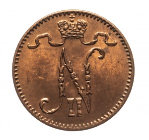 Finlandia, Nicola II (1895-1917), 1 penny 1913