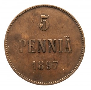 Finlandia, Mikołaj II (1895-1917), 5 pennia 1897