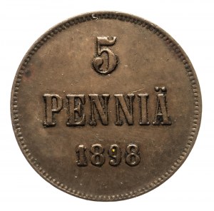 Finland, Nicholas II (1895-1917), 5 pennia 1898