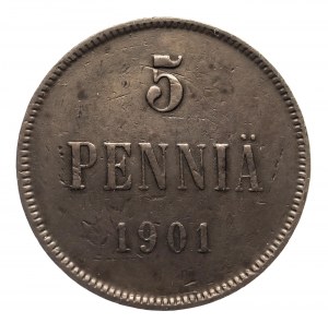 Finland, Nicholas II (1895-1917), 5 pennia 1901