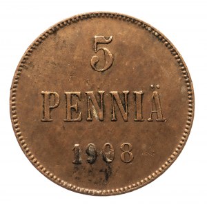 Finlandia, Mikołaj II (1895-1917), 5 pennia 1908