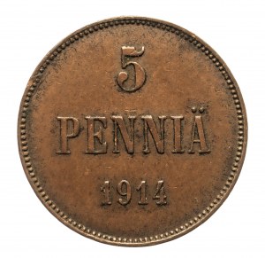 Finlandia, Mikołaj II (1895-1917), 5 pennia 1914