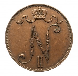 Finlande, Nicolas II (1895-1917), 5 pennies 1914