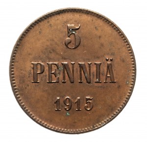 Finland, Nicholas II (1895-1917), 5 pennia 1915