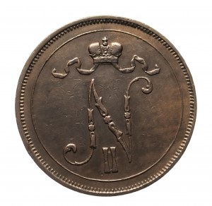 Finlande, Nicolas II (1895-1917), 10 pennies 1900