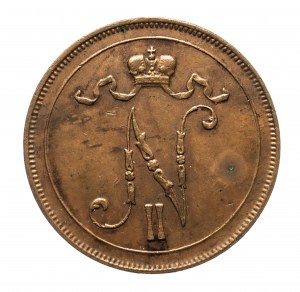 Finlande, Nicolas II (1895-1917), 10 pennies 1914
