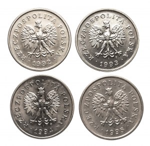 Poland, the Republic since 1989, set of 1 zloty 1992 - 1995 (4 pieces).