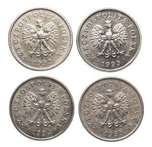 Poland, the Republic since 1989, set of 1 zloty 1992 - 1995 (4 pieces).