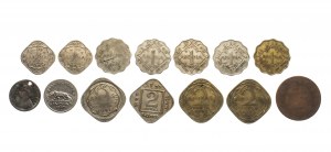 Indie Brytyjskie, zestaw monet 1888-1947, 14 szt.