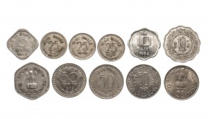 India, coin set 1958-1985, 11 pieces.