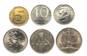 Polska, PRL (1944-1989), zestaw monet 1965 - 1989, DESTRUKTY (6 szt.)