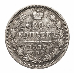 Russland, Alexander II (1854-1881), 20 Kopeken 1873 СПБ-HI, St. Petersburg