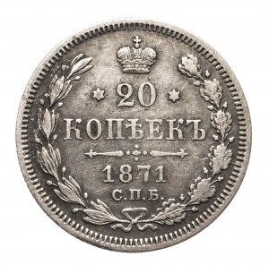 Russia, Alexander II (1854-1881), 20 kopecks 1871 СПБ-HI, St. Petersburg