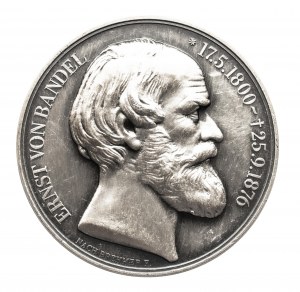 Allemagne, médaille Ernest von Bandel - créateur du monument Arminius Herman à Detmold 1976, argent 1000