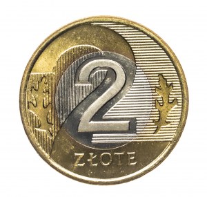 Pologne, République de Pologne depuis 1989, 2 zlotys 1994, Varsovie