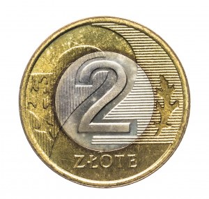 Pologne, République de Pologne depuis 1989, 2 zlotys 1994, Varsovie