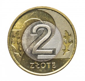 Poland, the Republic since 1989, 2 zloty 1995, Warsaw