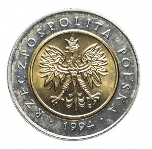 Polen, die Republik Polen seit 1989, 5 Zloty 1994, Warschau